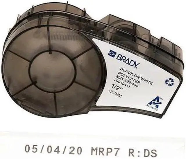 Alt view image 3 of 4 - BRADY M21-500-488 Label Tape Cartridge, Black/White, Labels/Roll: Continuous