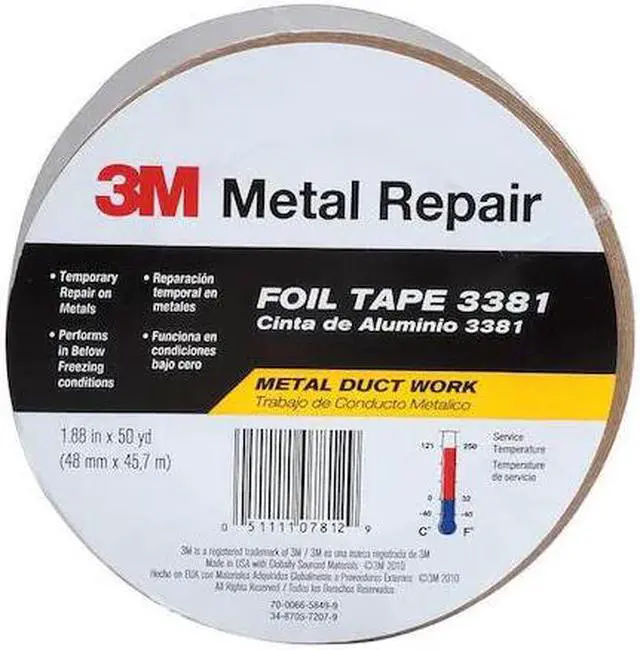 Main image of 3M 3381 Foil Tape,2-53/64 in. x 49 yd.,Silver