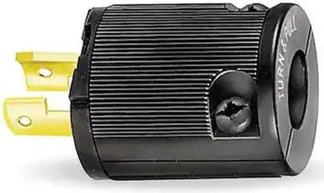 Main image of HUBBELL WIRING DEVICE-KELLEMS HBL7465V Midget Locking Plug, ML1-15P, 15 A, 125V