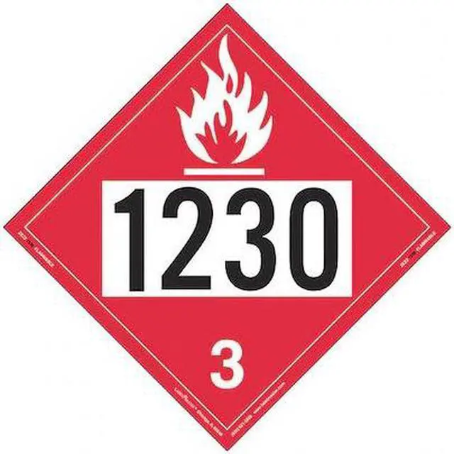Main image of LABELMASTER ZEZ21230 Flammable Liquid Placard 1230,PK25
