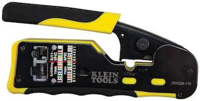 Alt view image 8 of 20 - KLEIN TOOLS VDV226-110 6 3/32 in Ratchet Crimper CAT3, CAT6/6A