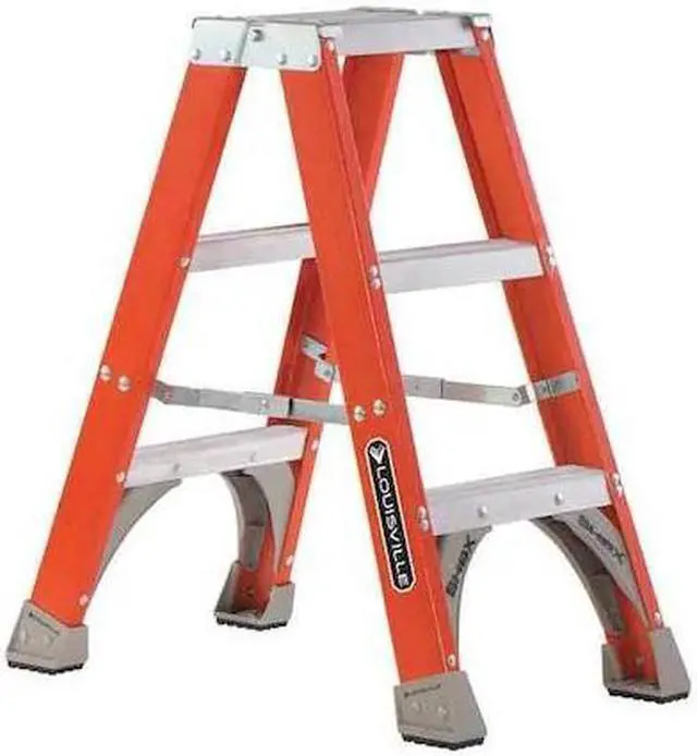 Alt view image 4 of 4 - LOUISVILLE FM1503 3 ft Fiberglass Twin Stepladder, 300 lbs. Capacity