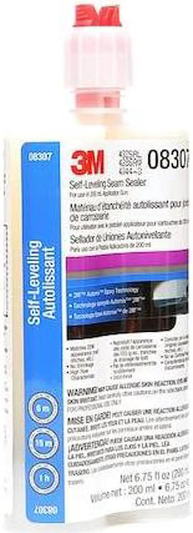 Alt view image 3 of 3 - 3M 08307 Self-Leveling Seam Sealer Cartridge - 200 ml