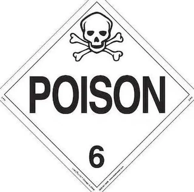 Main image of LABELMASTER Z-PVI Poison Placard,Worded,PK25