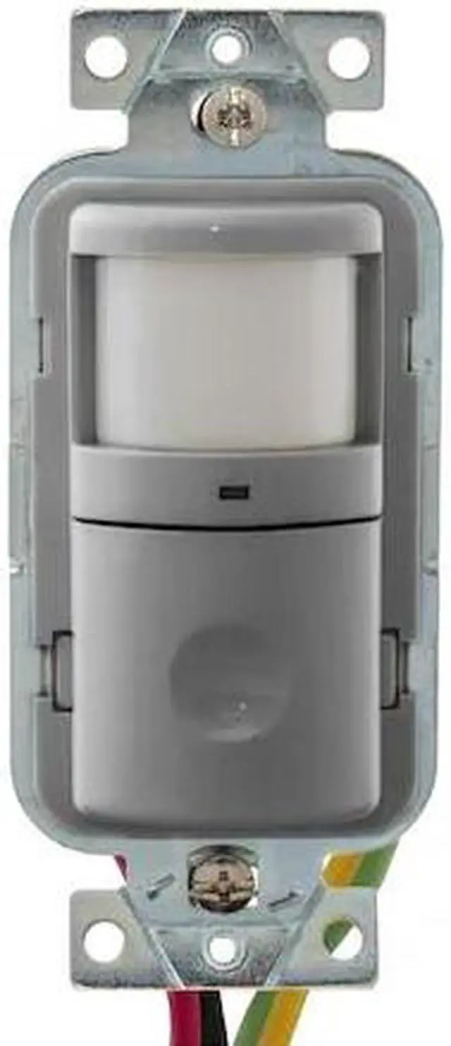 Alt view image 2 of 5 - HUBBELL WIRING DEVICE-KELLEMS WS2000GY Occupancy/Vacancy Sensor,PIR,1200 sq ft