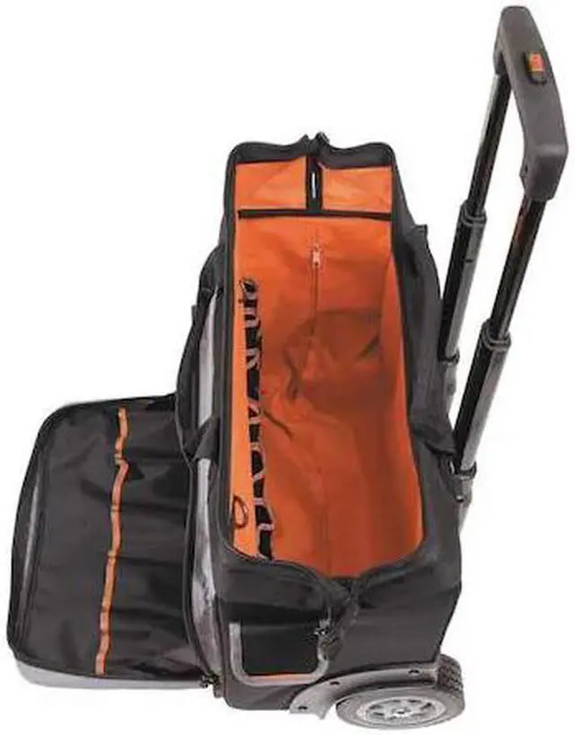 Alt view image 9 of 16 - Klein Tools - 55452RTB - Klein Tools Tradesman Pro Carrying Case (Roller) for Tools - Metal Frame, 600D Ballistic Weave - Handle - 14 Height x 19 Width x 12.5 Depth