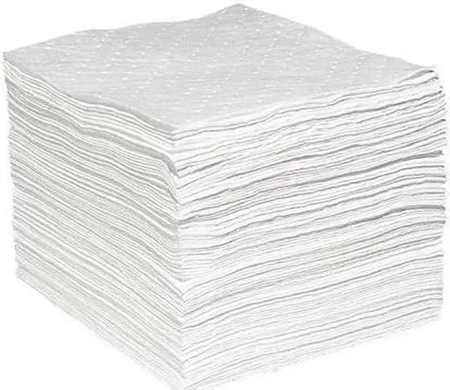 Alt view image 7 of 7 - SPILLTECH WPB100H Sorbent Pad, 29 gal, 15 in x 19 in, Oil, White, Polypropylene