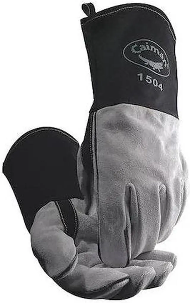 Alt view image 7 of 7 - CAIMAN 1504-1 MIG/Stick Welding Gloves, Cowhide Palm, L, PR