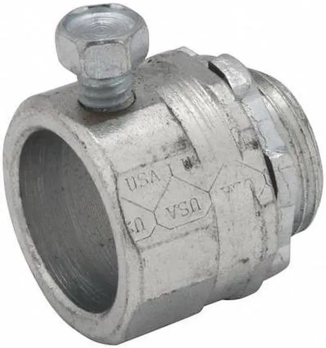 Alt view image 2 of 2 - RACO 3008 IMC/Rigid Grounding Connector, 2 in, Set Screw, Steel, Zinc Plated,