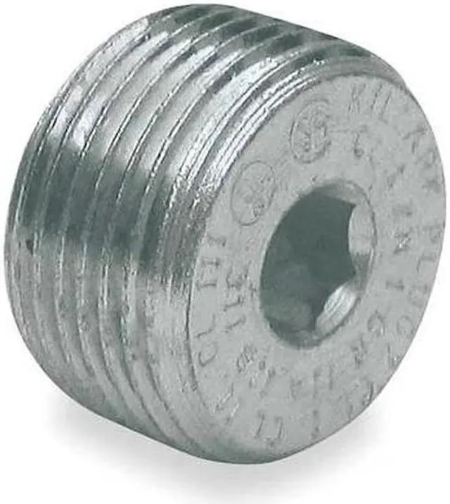 Alt view image 2 of 3 - HUBBELL KILLARK PLUG2 Haz Loc Plug, 3/4 in, Threaded, Steel, Powder Coated, Gray