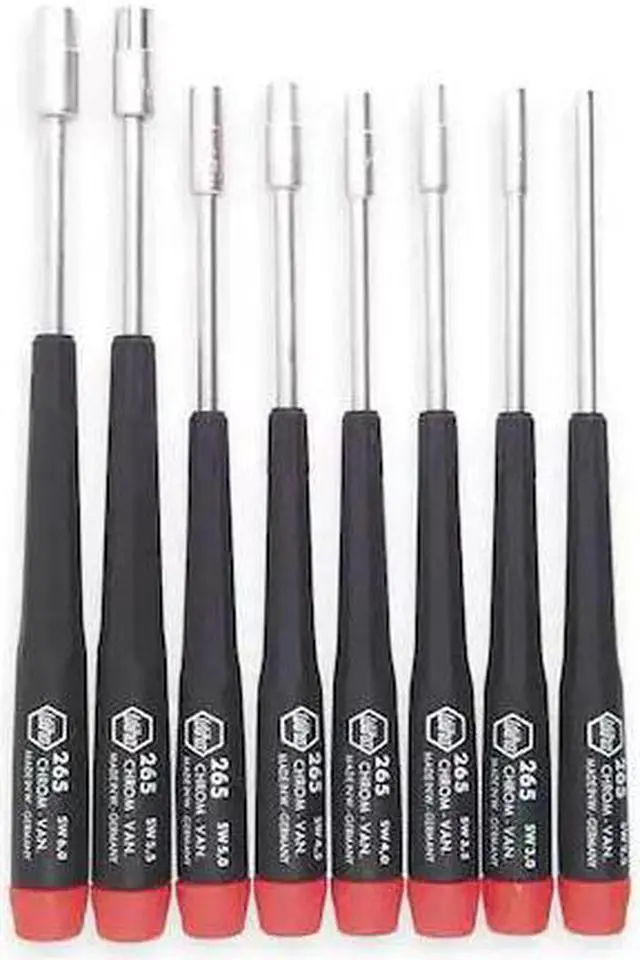 Alt view image 3 of 3 - Precision Nutdriver Set, 8pcs, Solid, mm