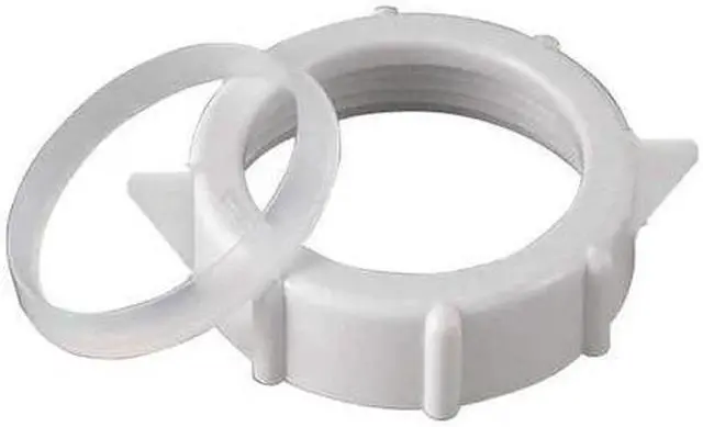 Main image of ZORO SELECT 1PPB7 1-1/2" or 1-1/4" " Dia., polypropylene, White/Plastic Finish,