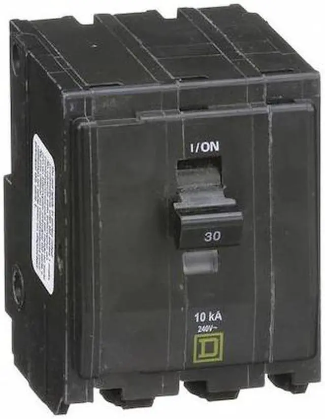 Alt view image 3 of 3 - SQUARE D QO330 Miniature Circuit Breaker, QO Series, 30A, 3 Pole, 120/240V AC,