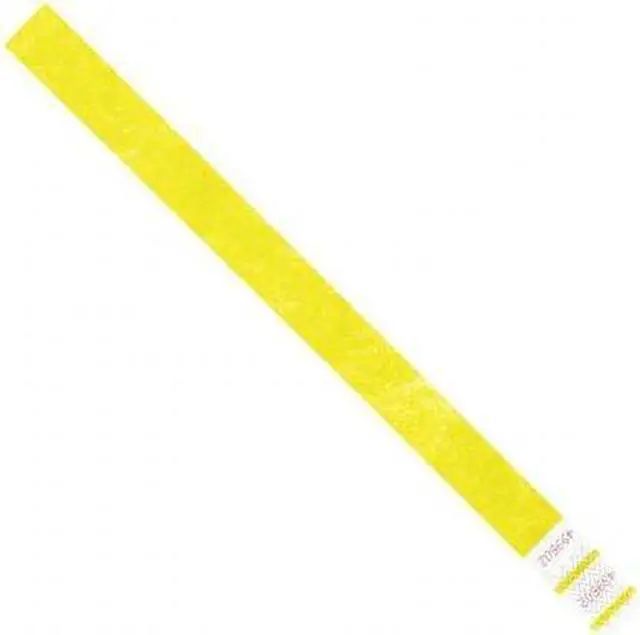 Alt view image 2 of 2 - Tyvek WR101YE 0.75 x 10 in. Yellow Wristbands - Case of 500
