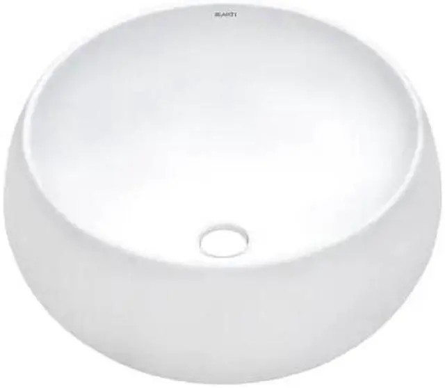 Main image of RUVATI RVB0316 16" Bathroom Vessel Sink Round White Above Counter Circular
