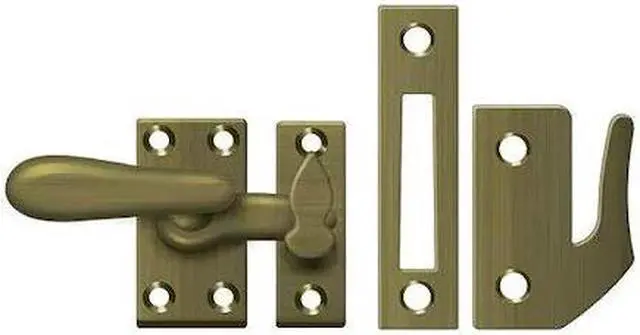 Alt view image 2 of 3 - Deltana CF66U5 Casement Fastener Window Lock, Medium - Antique