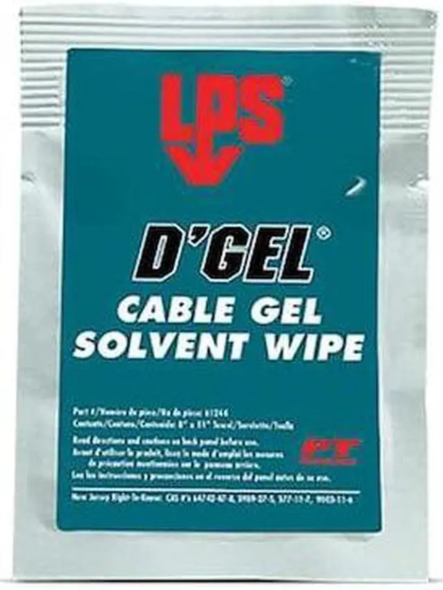 Main image of LPS 61244 D'Gel(R),Solvent Degreaser Wipes,Orange
