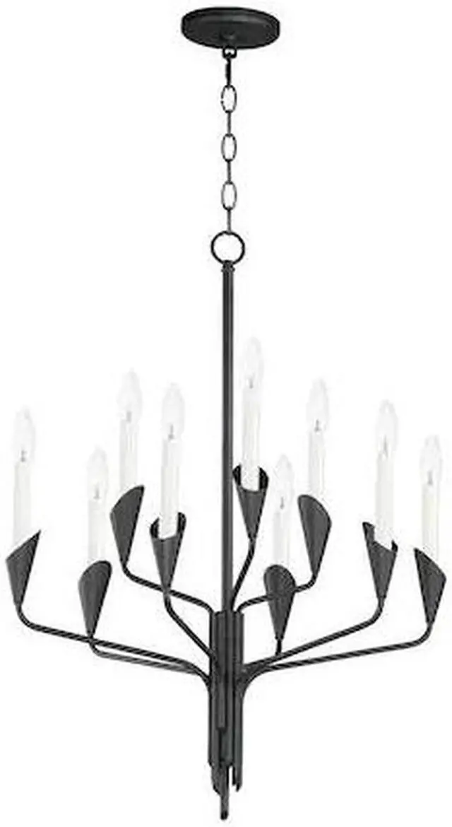 Main image of MAXIM LIGHTING 24349BK Calyx 9-Light Chandelier