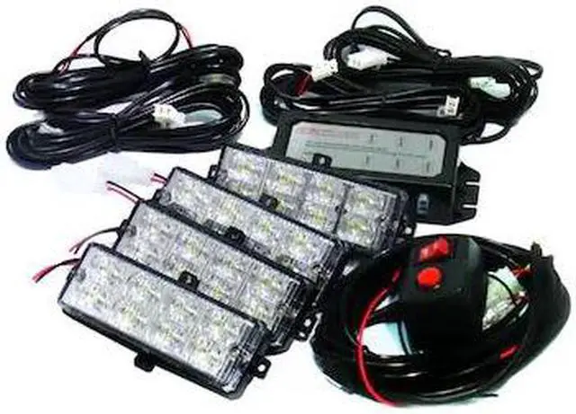 Alt view image 4 of 5 - RS-281-4LED-W - (4) LED Grille Strobe Light Kit (White)