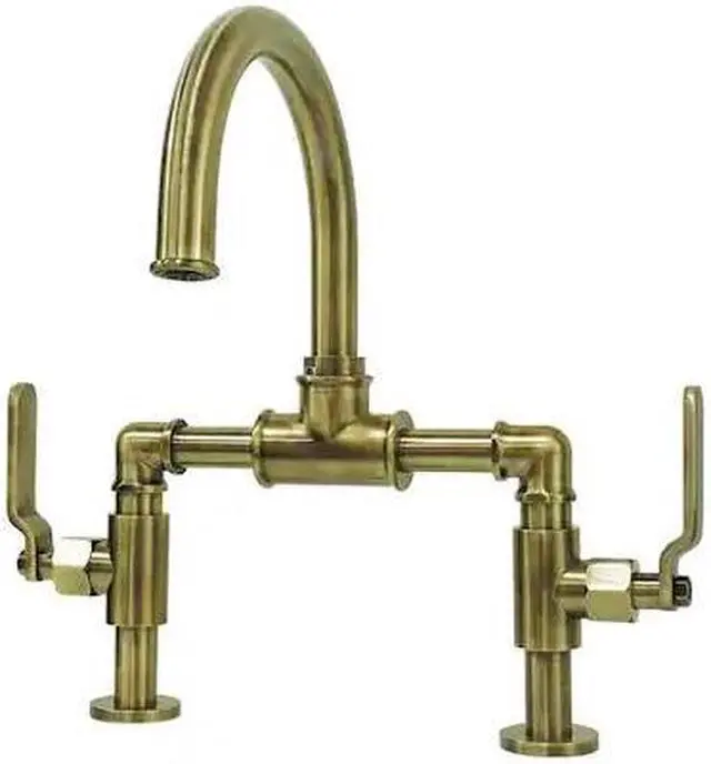 Main image of KINGSTON BRASS KS2173KL Whitaker Industrial Style Bridge Bathroom Faucet W/