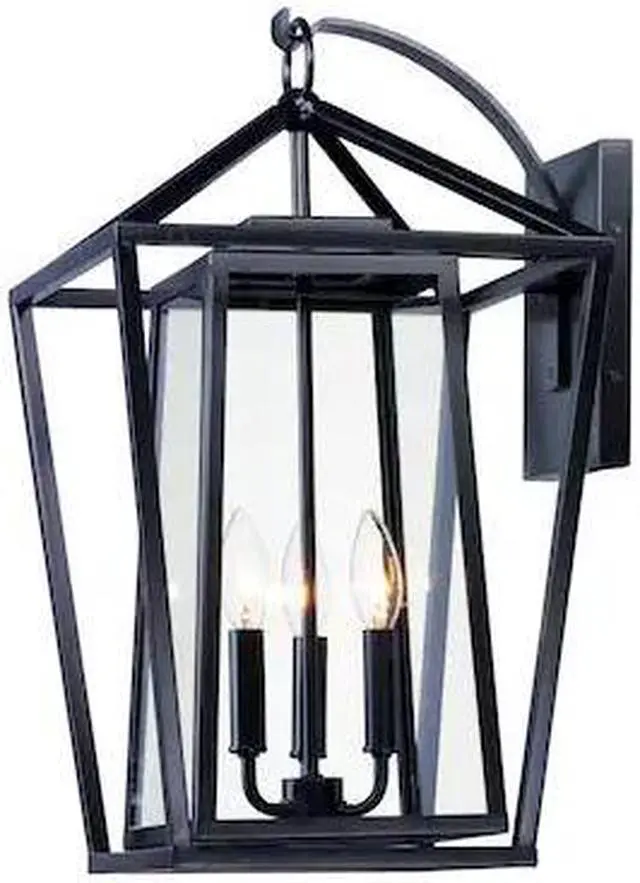 Main image of MAXIM LIGHTING 3176CLBK Artisan 3-Light 12" Wide Black Outdoor Wall Sconce