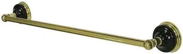 Alt view image 2 of 2 - Kingston Brass BA9112PB 18 in. Water Onyx Towel Bar, Polished Brass