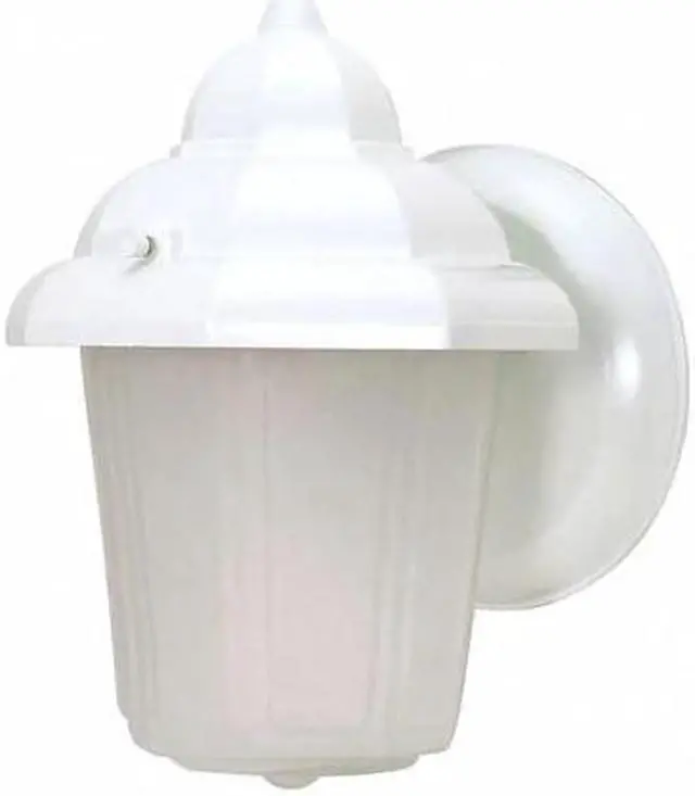 Main image of NUVO 60-3466 1-Light 8-7/8 in. Wall Lantern Hood Lantern with Satin Frosted