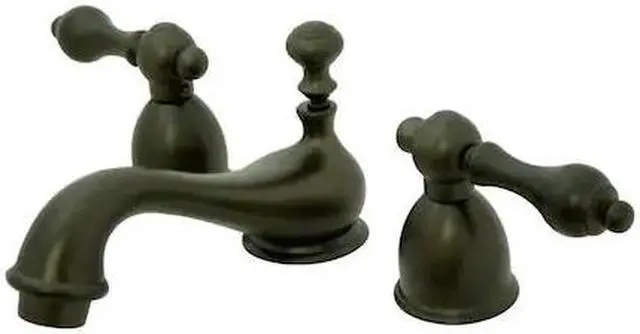 Alt view image 2 of 3 - Kingston Brass KS3955AL Two Handle 4 in. to 8 in. Mini Widespread Lavatory Faucet with Brass Pop-up