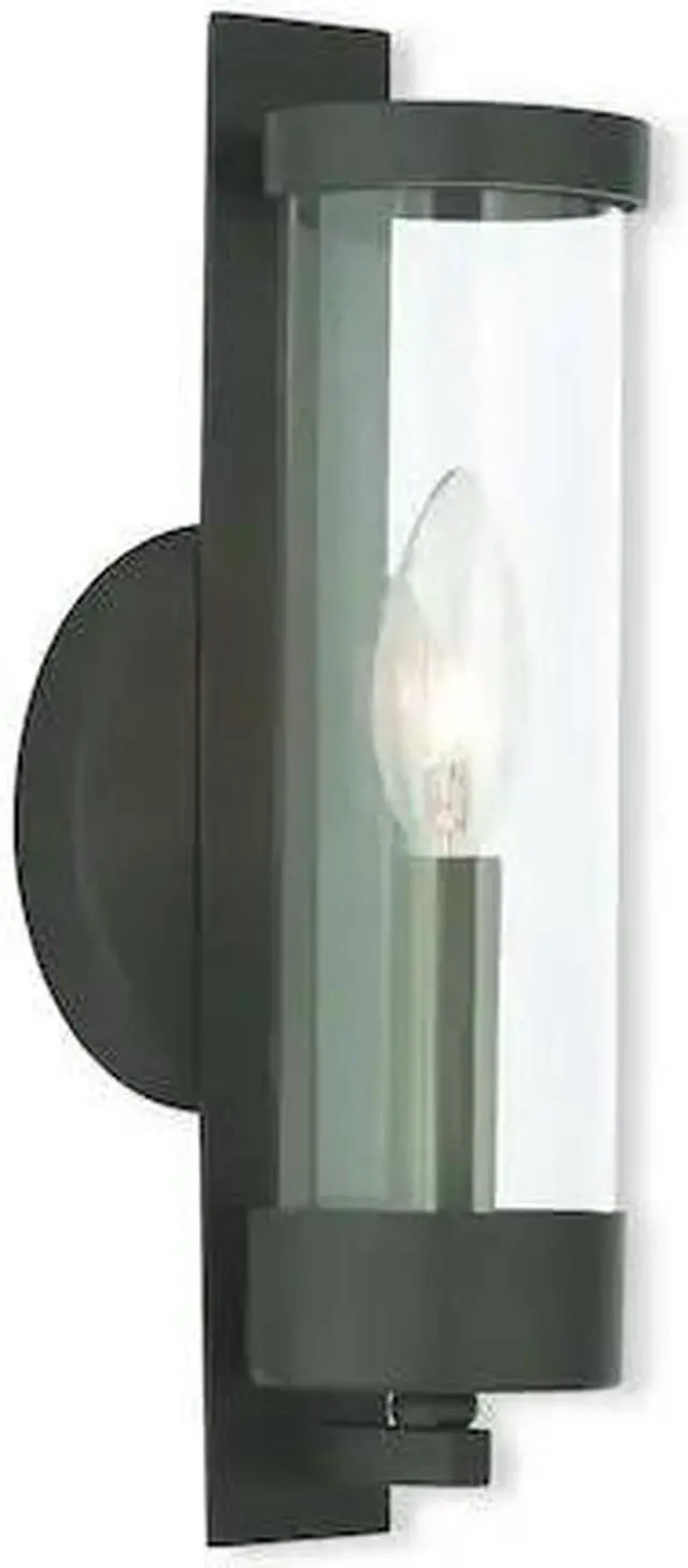 Alt view image 2 of 2 - Livex 10141-07 Contemporary Modern One Light Wall Sconce from Castleton Collection in Bronze/Dark Finish