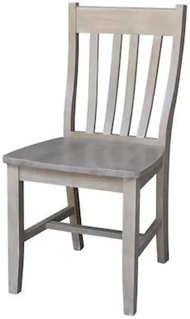 Main image of INTERNATIONAL CONCEPTS C09-61P Set of 2 Cafe Chairs, Washed Gray Taupe
