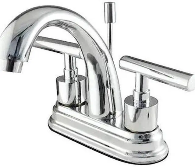 Alt view image 3 of 4 - Kingston Brass Ks8611Cml Two Handle Centerset Lavatory Faucet With Brass Pop-Up - Polished Chrome Finish