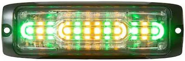 Main image of BUYERS PRODUCTS 8890310 Ultra Thin Wide Angle 5 Inch Amber/Green LED Strobe