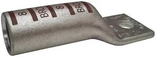 Main image of ZORO SELECT 24D011 One-Hole Compression Lug, 500 kcmil Max, 3/8 in Stud, Long