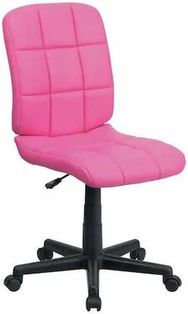Alt view image 11 of 20 - Mid-Back Pink Quilted Vinyl Swivel Task Chair