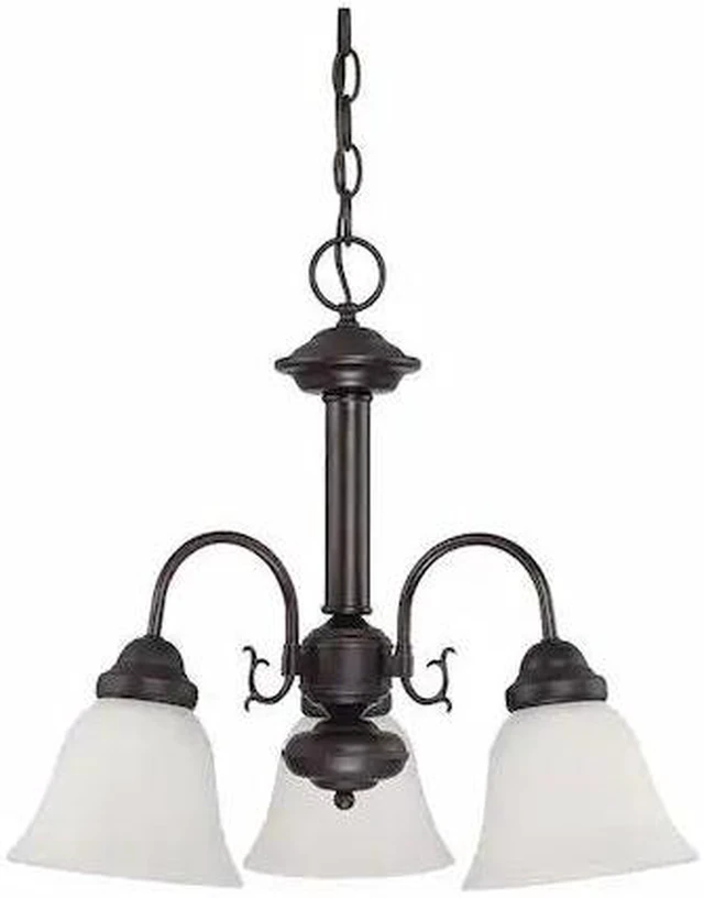 Main image of NUVO 60-3142 Ballerina 3-Light 20 in. Chandelier with Frosted White Glass
