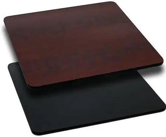 Alt view image 6 of 9 - 42'' Square Table Top with Black or Mahogany Reversible Laminate Top