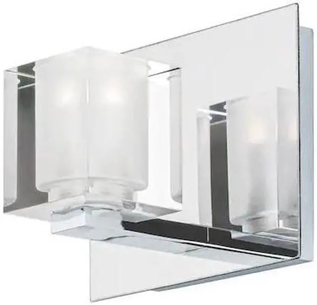Alt view image 2 of 3 - ET2 E32031-18PC Blocs LED 6 in. Polished Chrome Vanity Wall Light