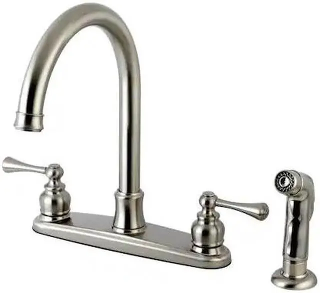 Main image of VINTAGE FB7798BLSP FB7798BLSP 8-Inch Centerset Kitchen Faucet with Sprayer