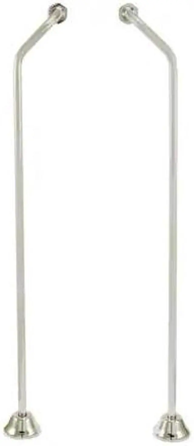 Alt view image 2 of 3 - Kingston Brass CC476 Vintage Double Offset Bath Supply Lines, Polished Nickel