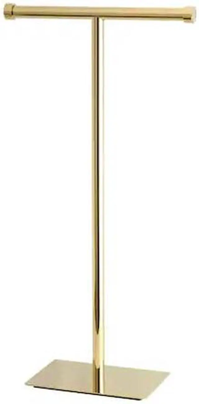 Alt view image 7 of 8 - Kingston Brass CC8102 Claremont Freestanding Toilet Paper Stand, Polished Brass