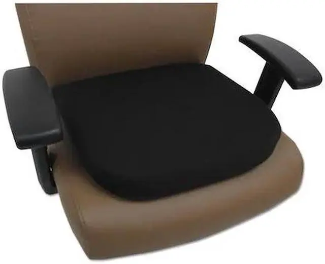 Alt view image 6 of 13 - Cooling Gel Memory Foam Seat Cushion, 16 1/2 x 15 3/4 x 2 3/4, Black ALECGC511