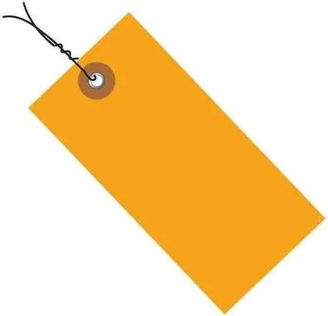 Main image of Tyvek G14023E 3.25 x 1.625 in. Orange Pre-Wired Shipping Tag, 100 Per Case