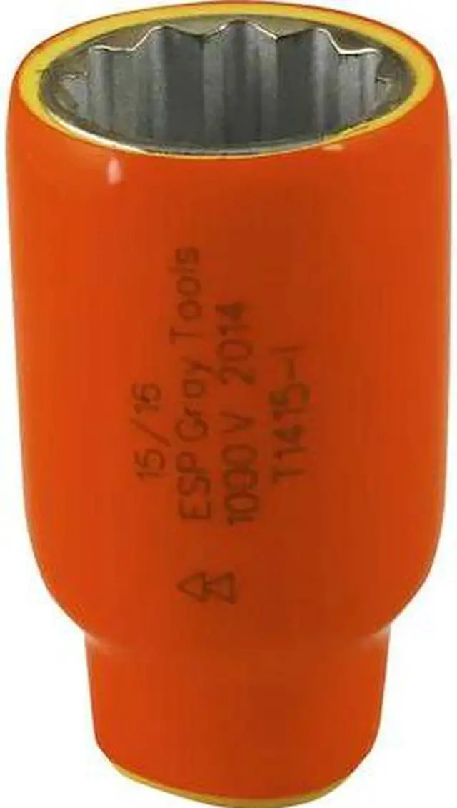 Main image of GRAY TOOLS 1415-I Socket 15/16" X 1/2" Drive, 12 Point Standard Length, 1000V