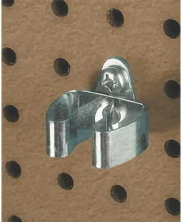 Alt view image 2 of 8 - Triton Products 73210 DuraHook 1/2-Inch to 1-Inch Hold Range 1-7/16-Inch Projection Annealed Chromate Dipped Steel Standard Spring Clip for DuraBoard or 1/8 Inch and 1/4 Inch Pegboard, 10-Pack