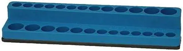 Alt view image 2 of 4 - Tool Organizer, Sockets, 1/4 Dr, Blue, Mag.