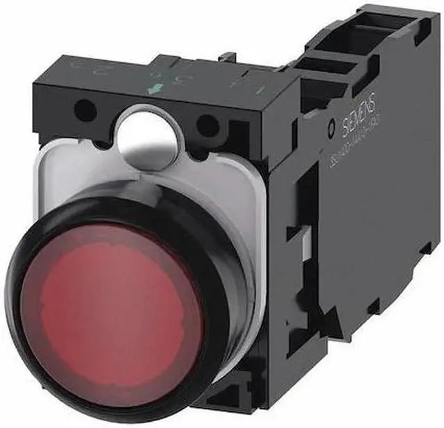 Main image of SIEMENS 3SU1103-0AB20-1FA0 Illuminated Push Button,Red,22mm,LED
