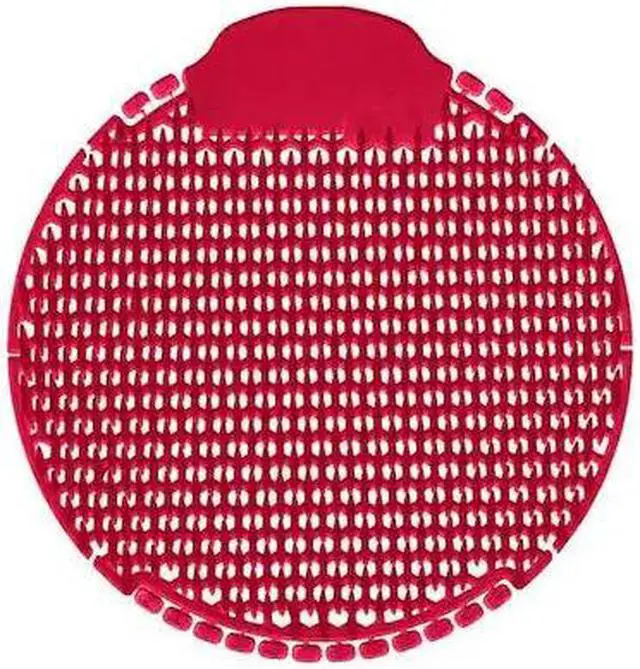 Main image of TOUGH GUY 55FJ83 Urinal Screen,Round,Red,2 lb,PK10