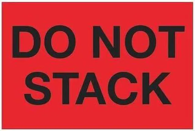 Alt view image 2 of 2 - Tape Logic DL1098 2 x 3 in. - Do Not Stack Fluorescent Red Labels - Roll of 500