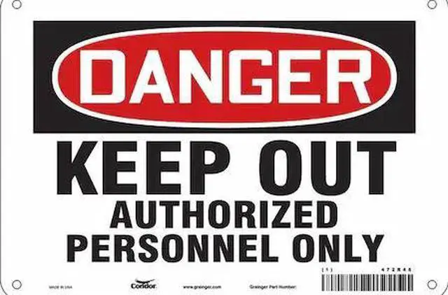 Main image of CONDOR 472R46 Safety Sign, 7 in Height, 10 in Width, Aluminum, Vertical
