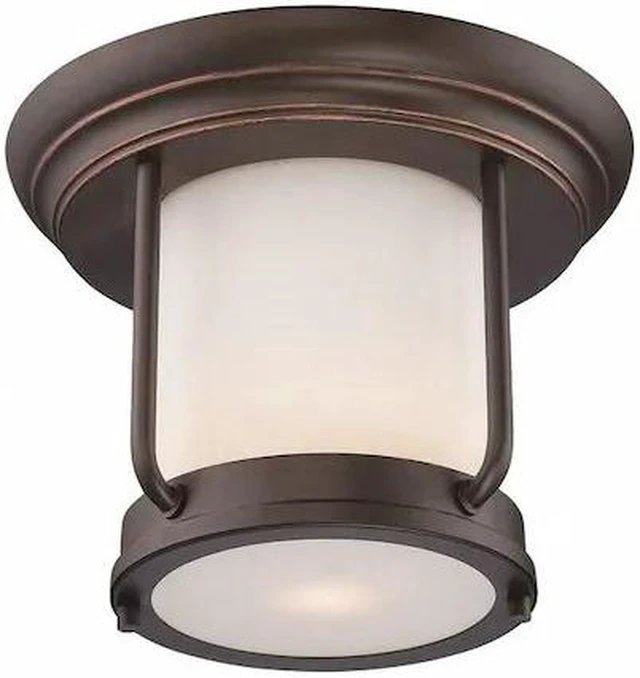 Main image of NUVO 62-633 Bethany LED Outdoor Flush Fixture with Satin White Glass